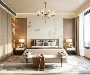 New Chinese Style Bedroom-ID:591053013