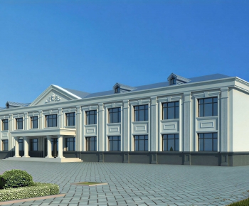 European Style Appearance Of Commercial Building-ID:983209692