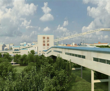 Modern Industrial Building-ID:382246021