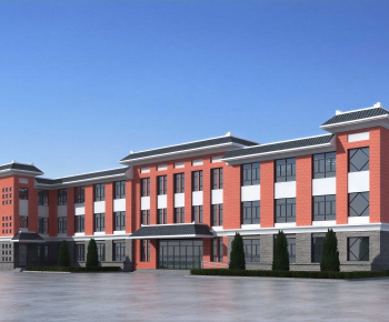 New Chinese Style School Building-ID:464310888