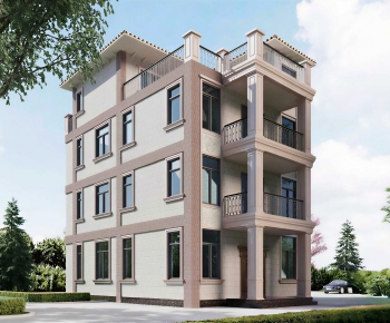 Simple European Style Detached Villa-ID:535932069