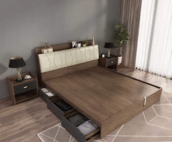 Modern Double Bed-ID:187113054