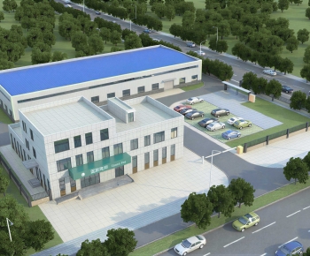 Modern Industrial Building-ID:566824918
