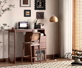 Modern Computer Desk And Chair-ID:244915963