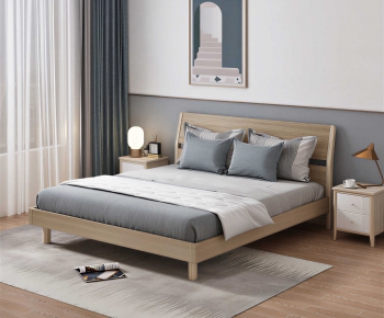 Modern Double Bed-ID:705796964