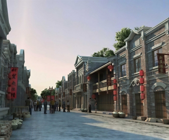 New Chinese Style Building Appearance-ID:565085892