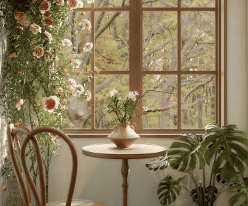 French Style Leisure Table And Chair-ID:774895919