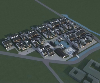 New Chinese Style Architectural Bird's-eye View Planning-ID:134867912