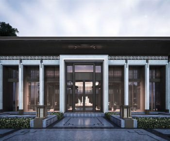 New Chinese Style Facade Element-ID:426944974