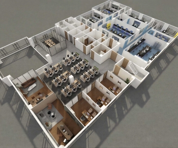 Modern Bird 's-eye View Of Office-ID:198424108