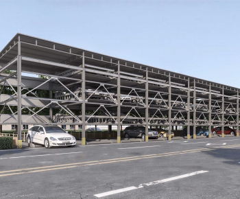 Modern Outdoor Parking Lot-ID:216624028