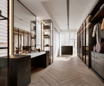 Modern Clothes Storage Area-ID:661081087