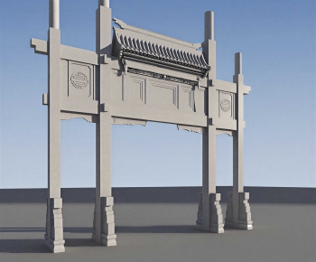 Chinese Style Decorated Archway-ID:722821954
