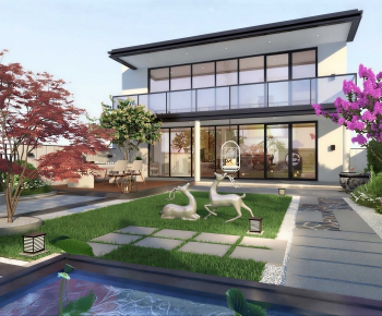 New Chinese Style Courtyard/landscape-ID:227057937