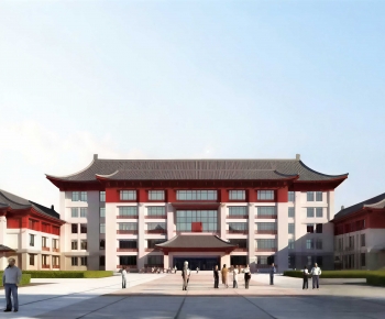 New Chinese Style Public Building-ID:957607982