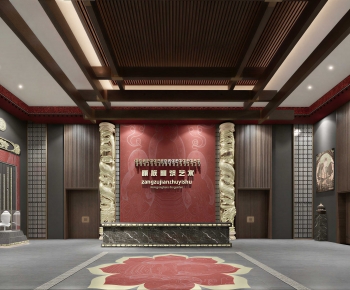 New Chinese Style Office Reception Desk-ID:906853914