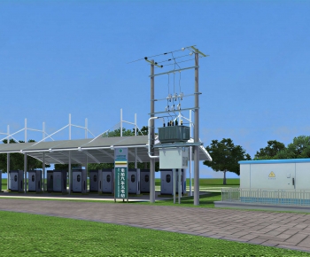 Modern Outdoor Parking Lot-ID:289114004