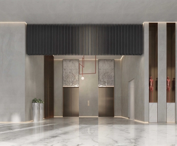 Modern Office Elevator Hall-ID:339210032