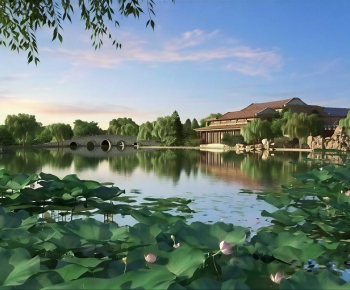 Chinese Style Garden Landscape-ID:642371269