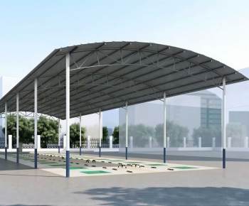Modern Outdoor Parking Lot-ID:745023013
