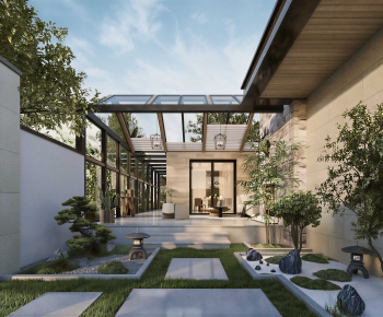New Chinese Style Courtyard/landscape-ID:538784985
