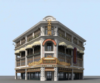 European Style Appearance Of Commercial Building-ID:265959985
