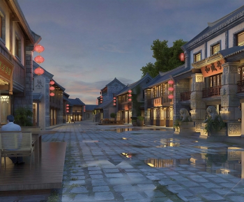 New Chinese Style Commercial Street-ID:800993928