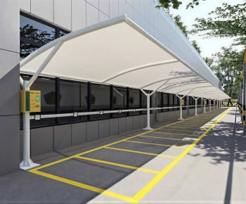 Modern Outdoor Parking Lot-ID:671911954