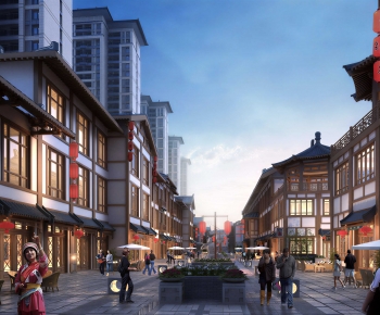 Chinese Style Commercial Street-ID:716567996