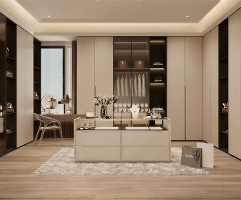 Modern Clothes Storage Area-ID:439253099