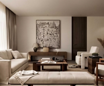 Wabi-sabi Style A Living Room-ID:133940946