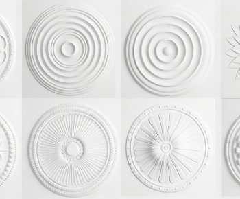 French Style Plaster Carved Top Plate-ID:589162119