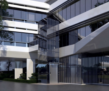 Modern Appearance Of Commercial Building-ID:395198118