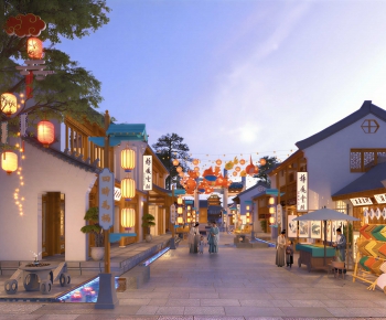 New Chinese Style Commercial Street-ID:395870263