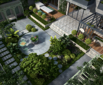 Modern Courtyard/landscape-ID:741550961
