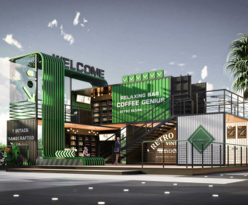 Modern Appearance Of Commercial Building-ID:662408111