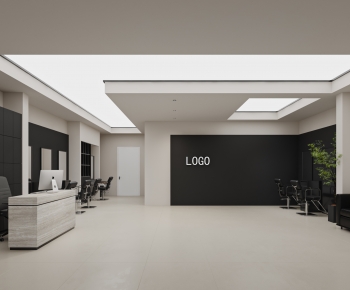 Modern Office Reception Desk-ID:555672886