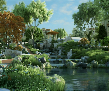 Chinese Style Garden Landscape-ID:657649997