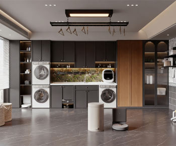 Modern Balcony Laundry Room-ID:610771893