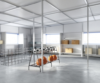 Modern Factory Floor/warehouse-ID:801280982