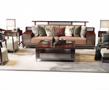 New Chinese Style Sofa Combination-ID:981600321