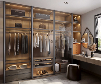 Modern Clothes Storage Area-ID:244362126