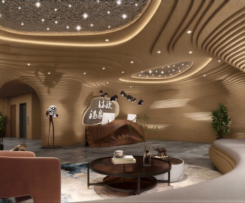 Modern Office Reception Desk-ID:614984999