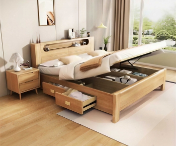 Modern Double Bed-ID:680294995