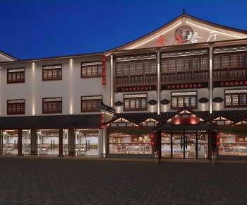 New Chinese Style Facade Element-ID:536986118