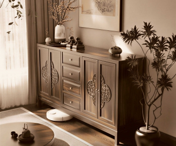 New Chinese Style Side Cabinet-ID:424139524