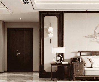 New Chinese Style A Living Room-ID:528440955