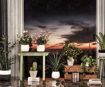 Modern Ground Green Plant Potted Plants-ID:561925892