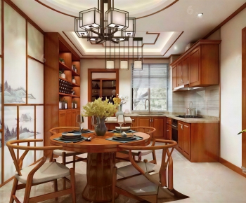 New Chinese Style Dining Room-ID:648406985
