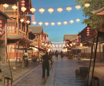 Chinese Style Commercial Street-ID:362689024